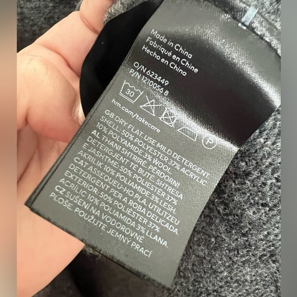 H&M Jacquard-knit polo-neck jumper - Dark grey/Patterned Oversized Size S - Picture 5 of 7